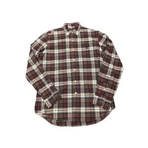 Ralph Lauren Men’s Plaid Button Down Shirt Medium Long Sleeve Red Green
